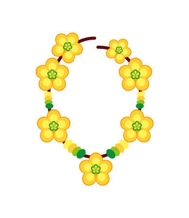 flower necklace iconのイラスト素材