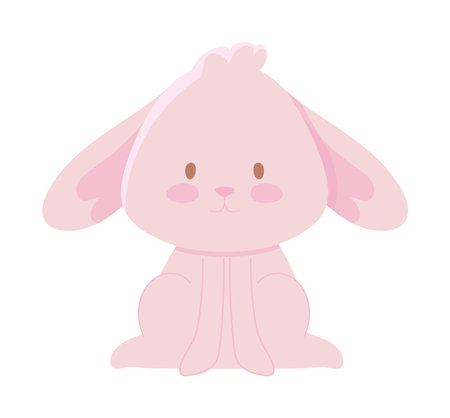 cute bunny iconのイラスト素材