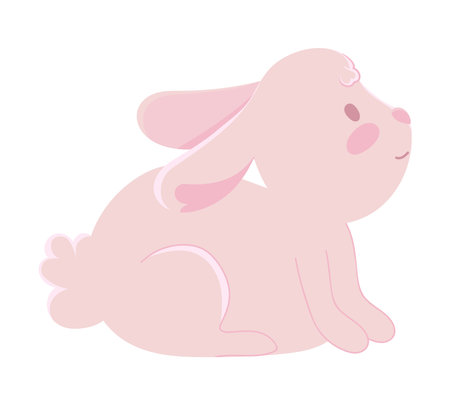 cartoon bunny iconのイラスト素材