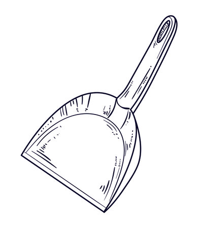 dustpan cleaning doodleのイラスト素材