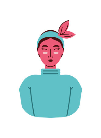 woman with headbandのイラスト素材