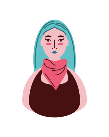 woman portrait iconのイラスト素材