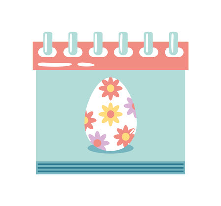 easter calendar celebrationのイラスト素材