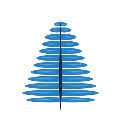 blue leaf iconのイラスト素材