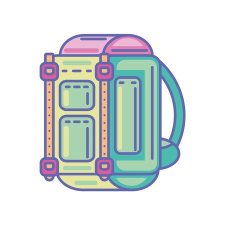 backpack trip and travelのイラスト素材