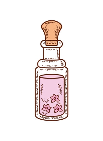 medicinal herbs bottleのイラスト素材