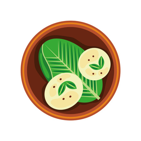 boiled indian foodのイラスト素材