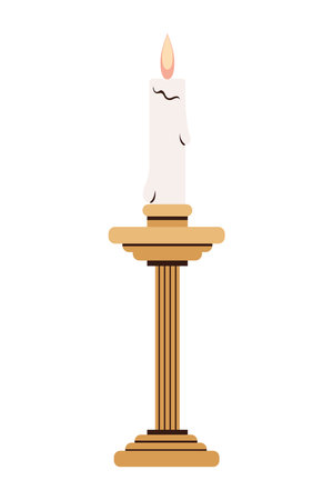 candle in chandelierのイラスト素材