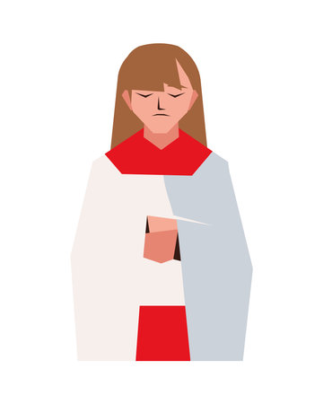 altar girl characterのイラスト素材