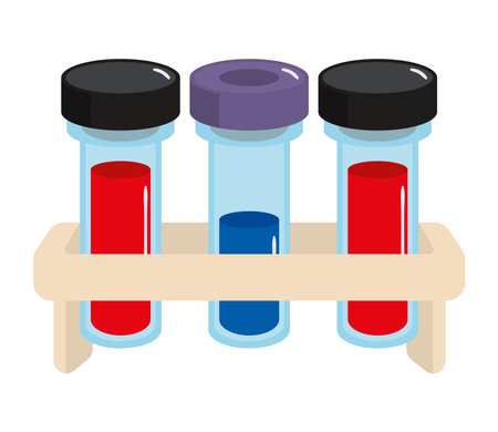 chemical test tubesのイラスト素材