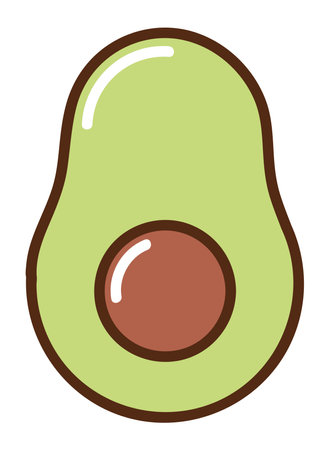 avocado food iconのイラスト素材