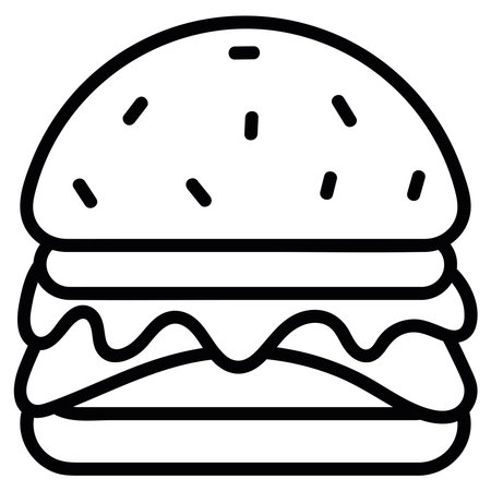 burger food iconのイラスト素材