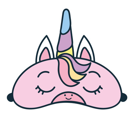 unicorn mask sleepのイラスト素材