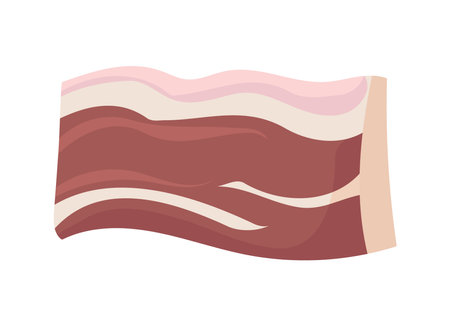 bacon meat iconのイラスト素材