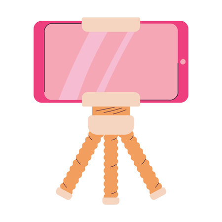 phone in stand bloggingのイラスト素材