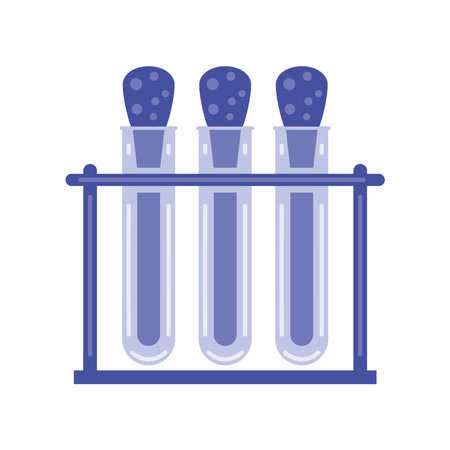 test tubes in rack laboratoryのイラスト素材