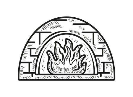 wood oven iconのイラスト素材