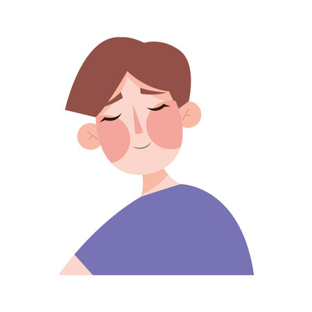 young man cartoonのイラスト素材