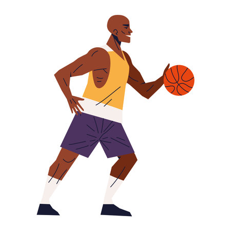 player basketball sports and physical activityのイラスト素材