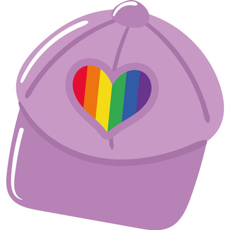 LGBTQ flag in sport capのイラスト素材