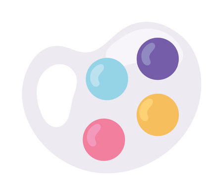watercolor palette desing and creativityのイラスト素材