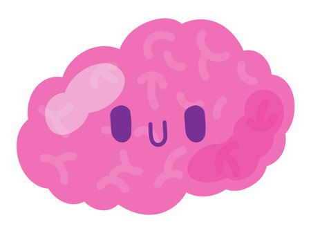 cute brain creativityのイラスト素材