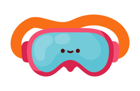 snorkel mask summer kawaiiのイラスト素材