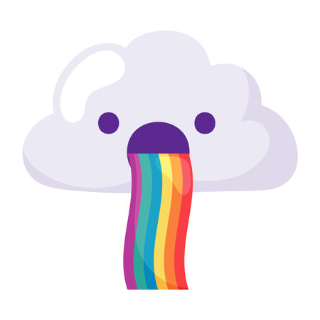 cloud rainbow pride dayのイラスト素材