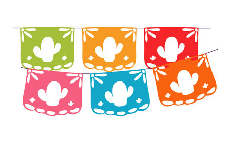 mexican garland iconのイラスト素材