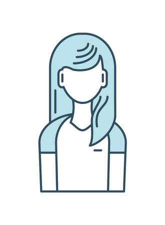 Flat icon of womanのイラスト素材