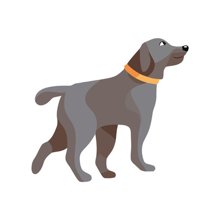 Puppy cheerful walkingのイラスト素材