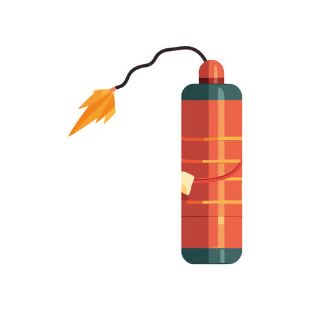 Burning explosive fireball symbolizes dangerのイラスト素材