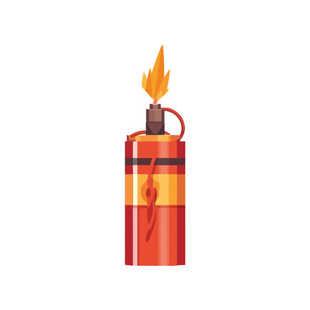 Burning explosive bombのイラスト素材