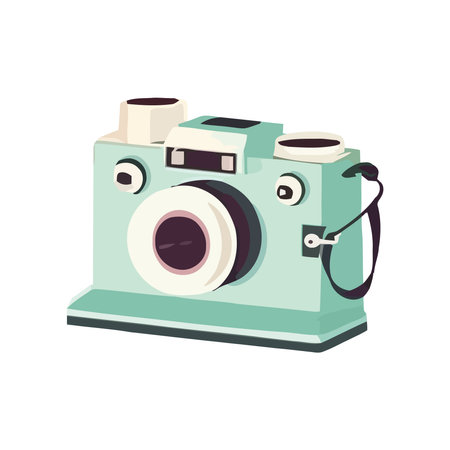 Old fashioned symbol technology cameraのイラスト素材