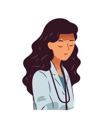One woman a vector illustrationのイラスト素材