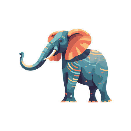 Cute elephant mascot cartoonのイラスト素材