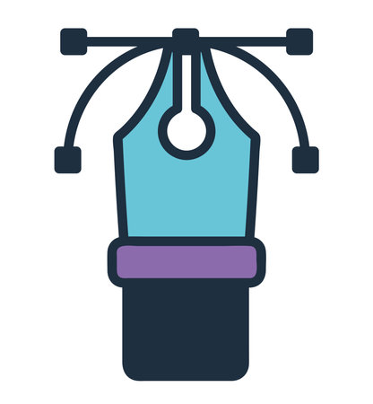 graphic design pen flatのイラスト素材