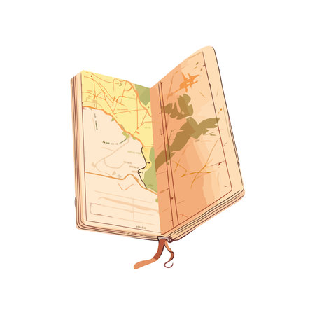 Education journey mapped out through reading bookのイラスト素材