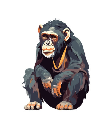 monkey primate animalのイラスト素材