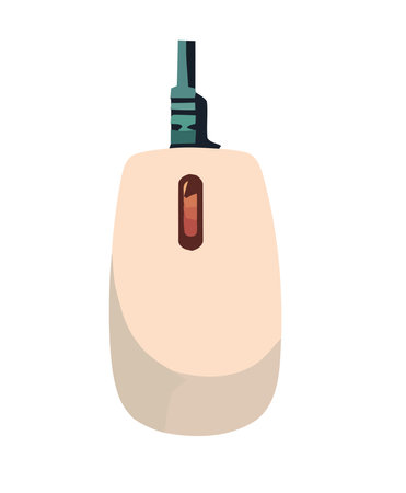 computer mouse on white backgroundのイラスト素材