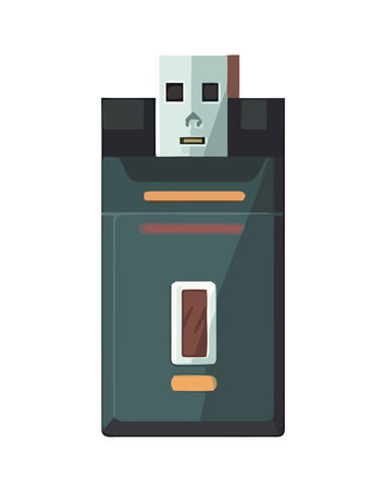 vector illustration of a computer equipment USBのイラスト素材