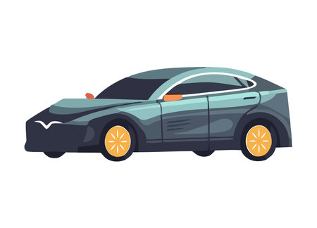 Luxury sports car shiny metalのイラスト素材