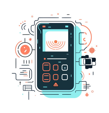 Modern technology symbolizes business developmentのイラスト素材