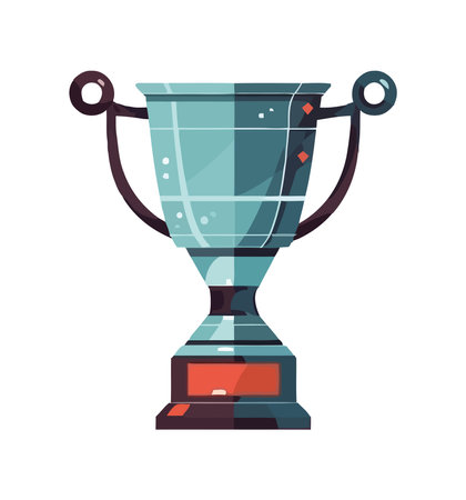 championship achievement trophy awardedのイラスト素材