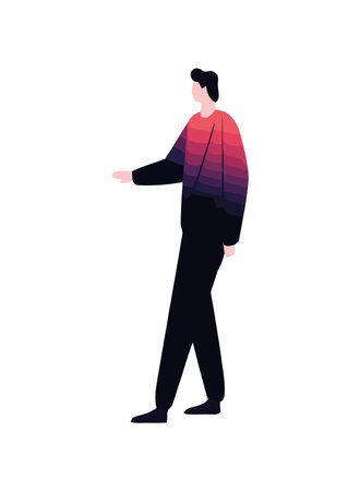 Successful businessman walking with confidenceのイラスト素材