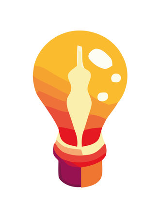 Bright ideas by glowing light bulbのイラスト素材