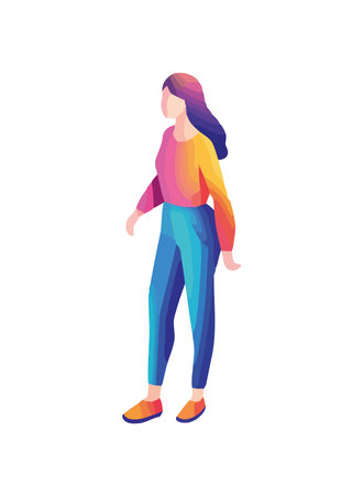 Young adult walkingのイラスト素材