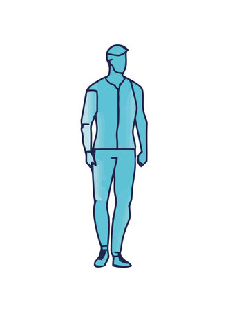 businessman silhouette walkingのイラスト素材