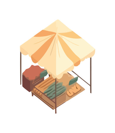 Organic food farm marketのイラスト素材