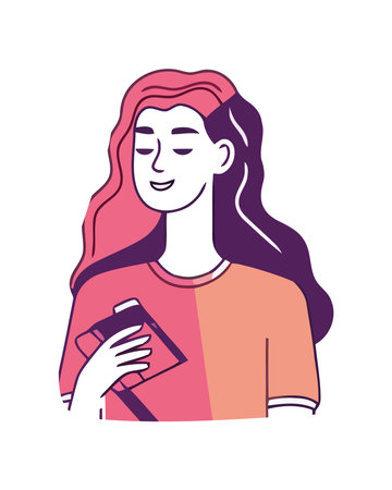 Portrait of a smiling womanのイラスト素材
